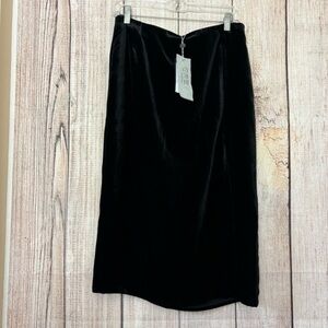 Grey x Jason Wu Womens Velvet Silk Blend Midi Front Slit midi Skirt size 10